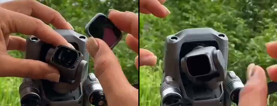lens filter on